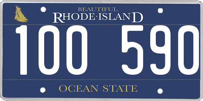 RI license plate 100590