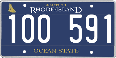 RI license plate 100591