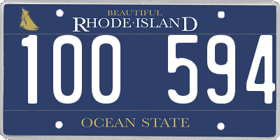 RI license plate 100594