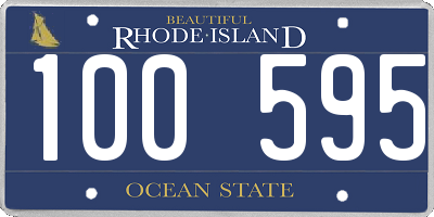 RI license plate 100595