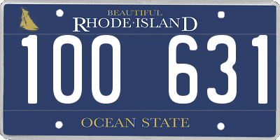 RI license plate 100631