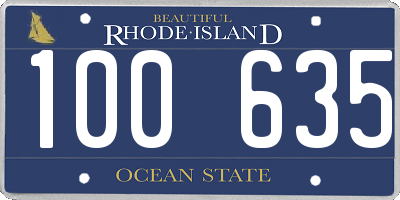 RI license plate 100635