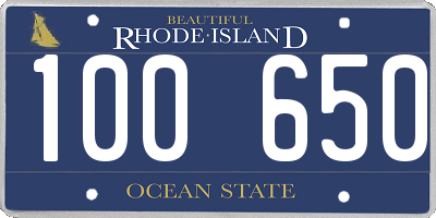 RI license plate 100650