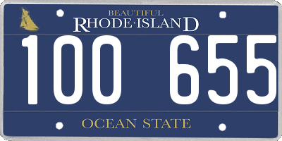 RI license plate 100655