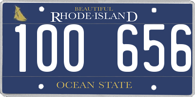 RI license plate 100656