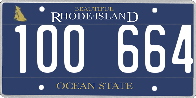 RI license plate 100664