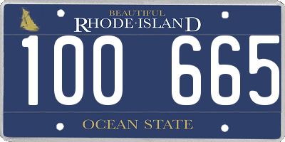 RI license plate 100665