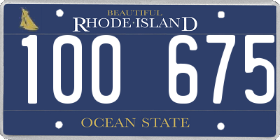RI license plate 100675