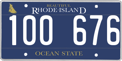 RI license plate 100676