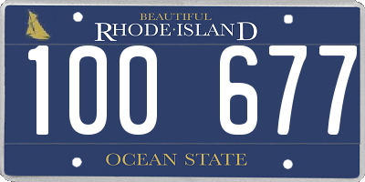 RI license plate 100677