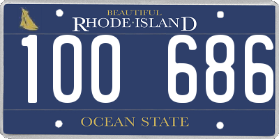 RI license plate 100686