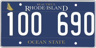 RI license plate 100690