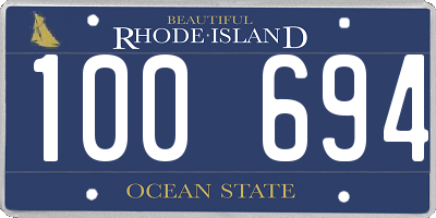 RI license plate 100694