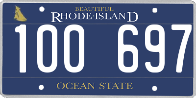RI license plate 100697