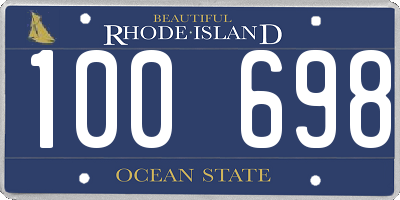 RI license plate 100698