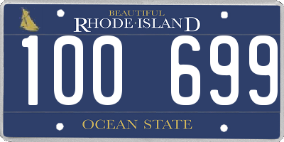RI license plate 100699