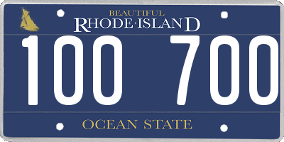 RI license plate 100700
