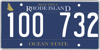 RI license plate 100732