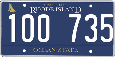 RI license plate 100735