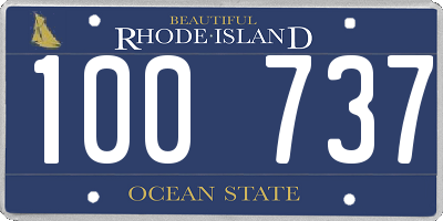 RI license plate 100737