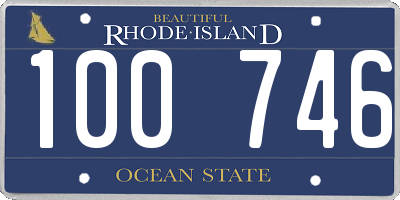 RI license plate 100746