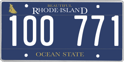 RI license plate 100771