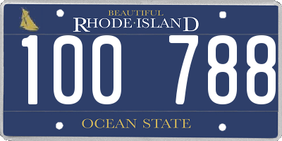 RI license plate 100788