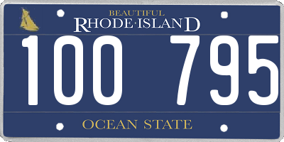 RI license plate 100795