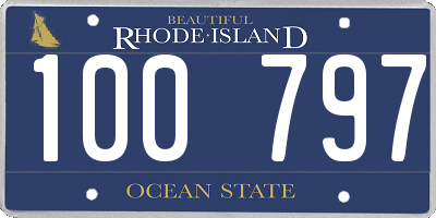 RI license plate 100797