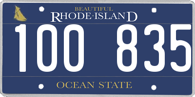 RI license plate 100835
