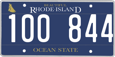 RI license plate 100844