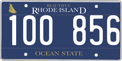 RI license plate 100856