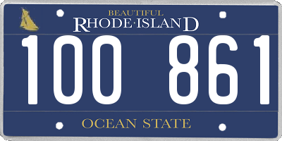RI license plate 100861