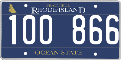 RI license plate 100866