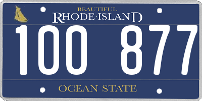 RI license plate 100877
