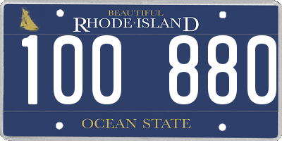 RI license plate 100880