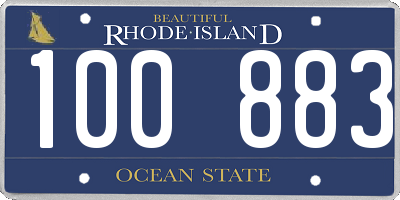 RI license plate 100883