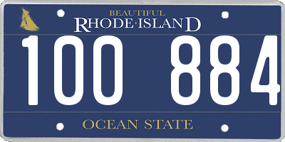 RI license plate 100884