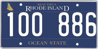 RI license plate 100886