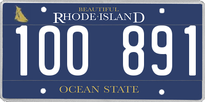 RI license plate 100891