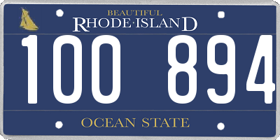 RI license plate 100894