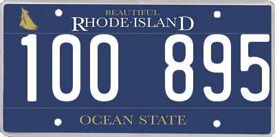 RI license plate 100895