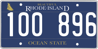 RI license plate 100896