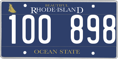 RI license plate 100898