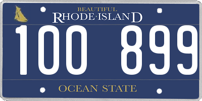 RI license plate 100899