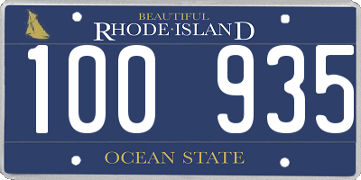 RI license plate 100935