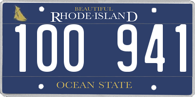 RI license plate 100941