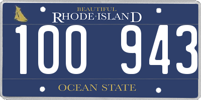 RI license plate 100943