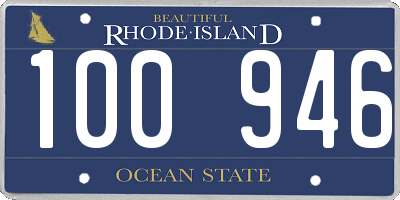 RI license plate 100946