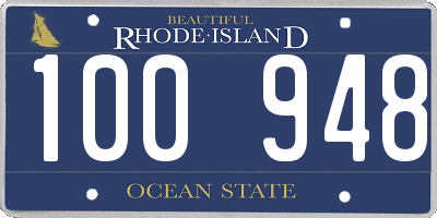 RI license plate 100948